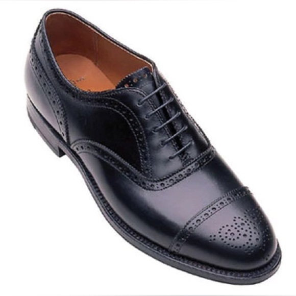 ALDEN BLACK MEDALLION TIP BAL BLACK CALFSKIN SZ 10.5 - Picture 1 of 13